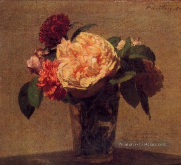 Fleurs dans un vase peintre de fleurs Henri Fantin Latour Peinture à l'huile